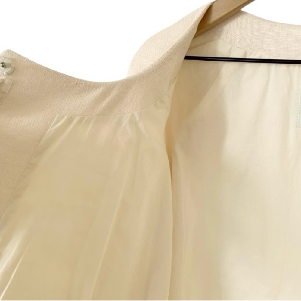 Banana Republic Cream 100% Linen Crop Jacket - Picture 7 of 8